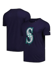 Fanatics Blue 100% Cotton MLB Seattle Mariners Primary Logo Graphic T-Shirt - Image 1 of 3