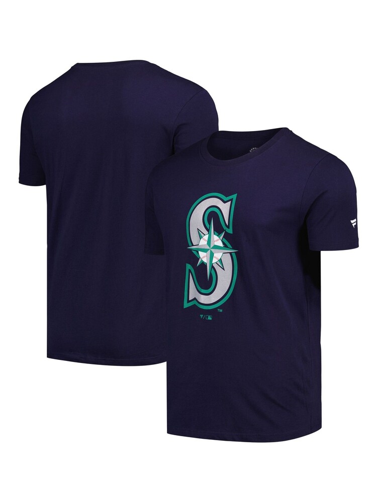 Fanatics Blue 100% Cotton MLB Seattle Mariners Primary Logo Graphic T-Shirt - Image 1 of 3