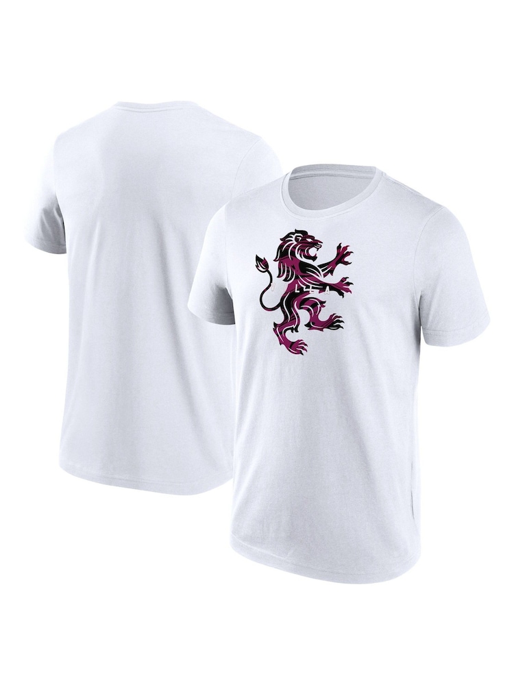 Fanatics 100% Cotton Aston Villa Short Sleeve White T-Shirt - Image 1 of 3