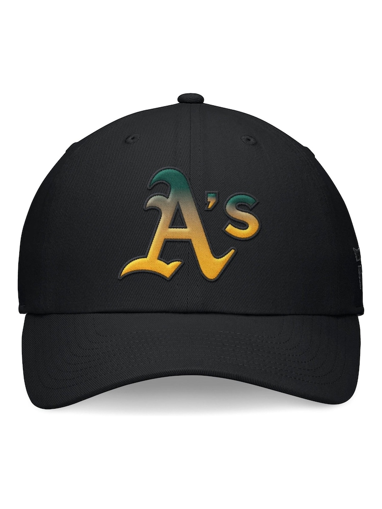 Fanatics MLB Oakland Athletics Pinch Hitter Unstructured 100% Cotton Adjustable Black Cap - Image 2 of 3