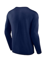 Fanatics Blue MLB Atlanta Braves Fanatics Fundamental Long Sleeve T-Shirt - Image 2 of 3