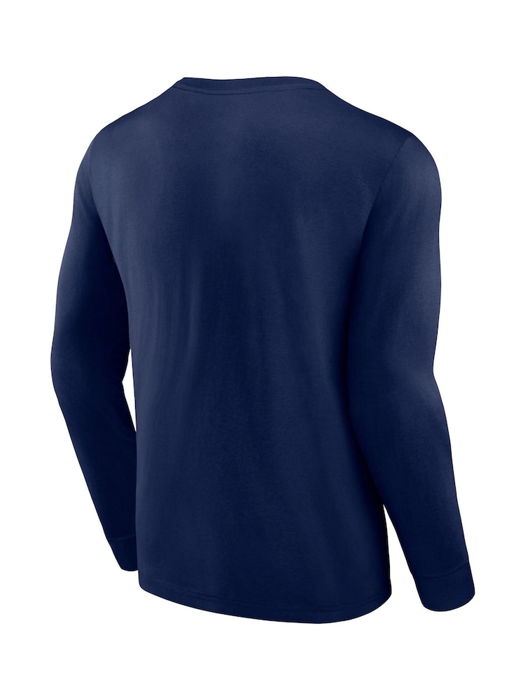 Fanatics Blue MLB Atlanta Braves Fanatics Fundamental Long Sleeve T-Shirt - Image 2 of 3
