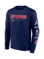 Fanatics Blue MLB Atlanta Braves Fanatics Fundamental Long Sleeve T-Shirt - Image 3 of 3