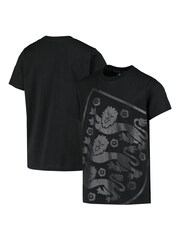 Fanatics Kids Large England Tonal Logo 100% Cotton Black T-Shirt - Image 1 of 3
