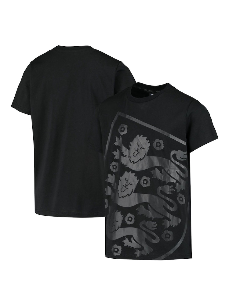 Fanatics Kids Large England Tonal Logo 100% Cotton Black T-Shirt - Image 1 of 3