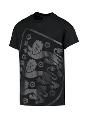 Fanatics Kids Large England Tonal Logo 100% Cotton Black T-Shirt - Image 3 of 3