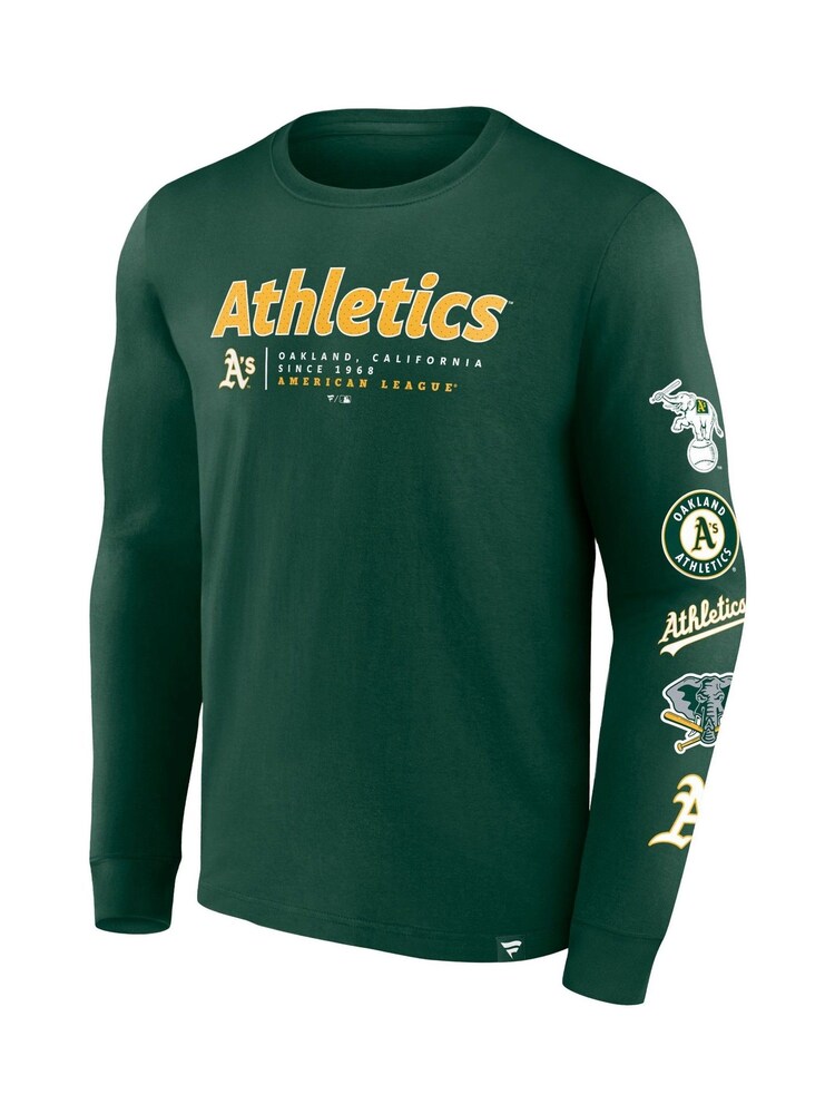 Fanatics Green MLB Oakland Athletics Fanatics Fundamental Long Sleeve T-Shirt - Image 2 of 3
