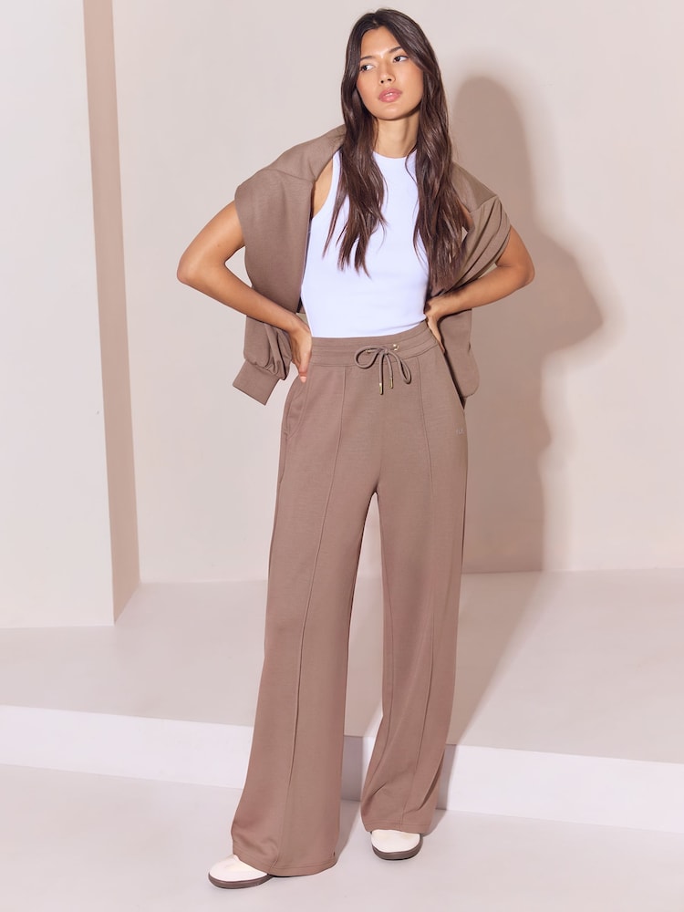 OSIA Mink Brown Wide Leg Modal Joggers - Image 2 of 5