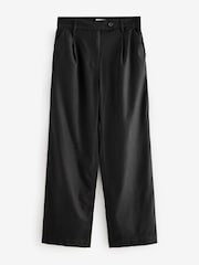 Noir - Pantalon Stay Smart ample en lin riche - Image 6 of 8