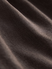 Marron chocolat - Pantalons riches en lin ample Stay Smart - Image 3 of 8
