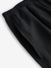 Black Wide Leg Trousers with Linen - Image 7 of 8