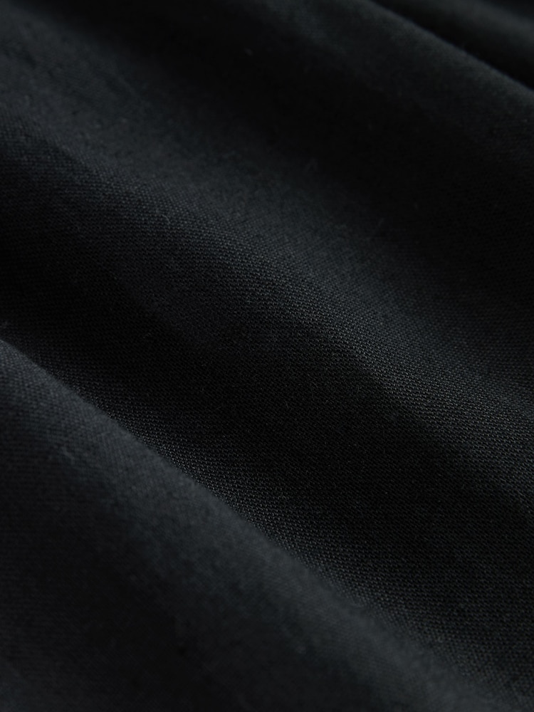 Negro - Pantalones de pernera ancha con lino - Imagen 8 de 8 Negro - Pantalones de pernera ancha con lino - Imagen 8 de 8