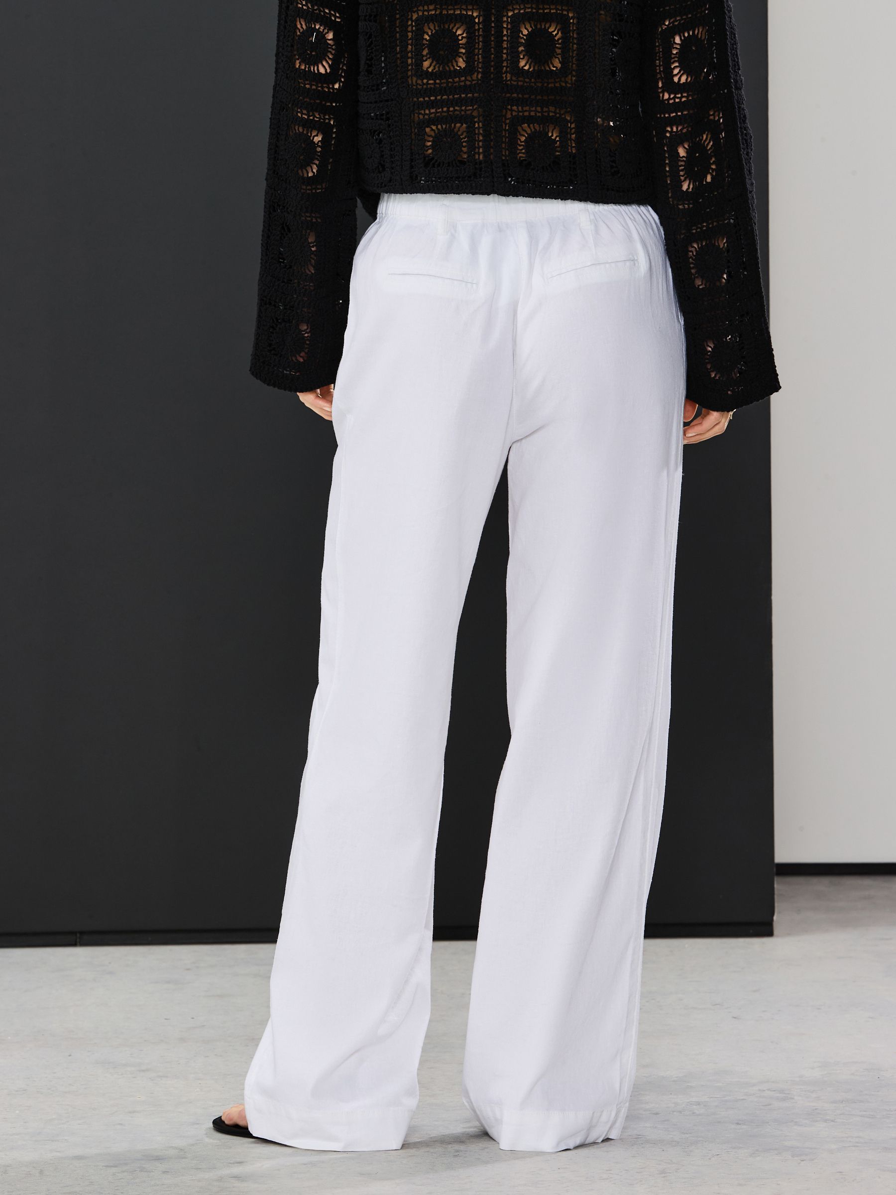 Buy White Stay Smart Wide Leg Linen Rich Trousers From The Next UK buy-white-stay-smart-wide-leg-linen-rich-trousers-from-the-next-uk