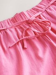 Rosa - Pantalones de pernera ancha con cintura anudada de mezcla de lino - Imagen 3 de 3