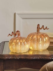 Lights4fun Set of 2 Multi LED Ombre Pumpkins - Image 1 of 6