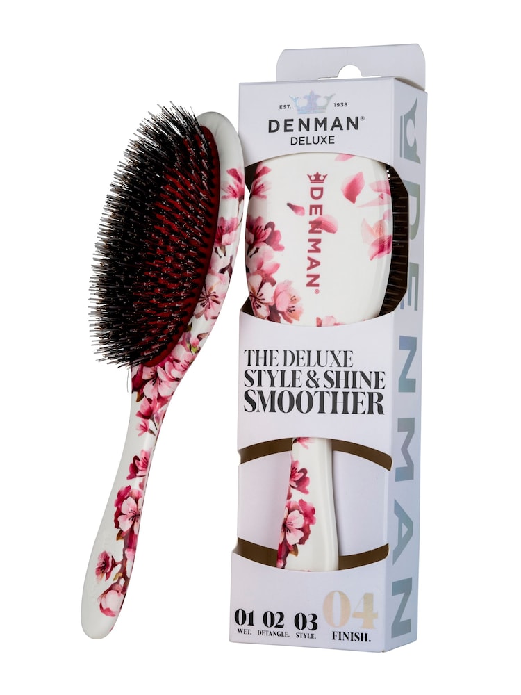 Denman Cherry Blossom D81M The Deluxe Style & Shine Smoother - Image 1 of 7 Denman Cherry Blossom D81M The Deluxe Style & Shine Smoother - Image 1 of 7