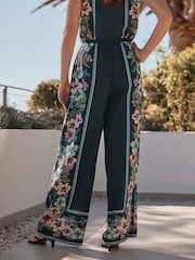 Vert bleu sarcelle - Pantalons amples avec Lin - Image 3 of 7