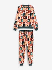 Orange Merry & Bright Cosy Long Sleeve Pyjamas - Image 10 of 14