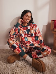 Orange Merry & Bright Cosy Long Sleeve Pyjamas - Image 2 of 14