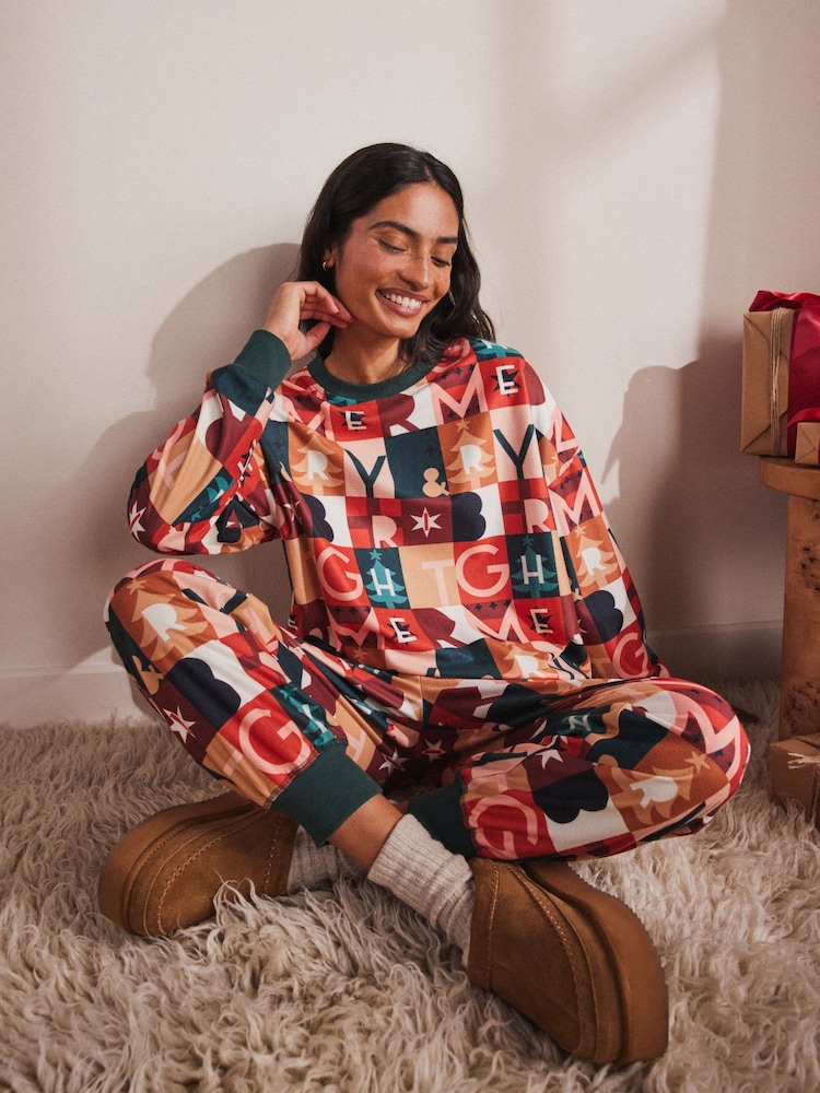 Orange Merry & Bright Cosy Long Sleeve Pyjamas - Image 2 of 14