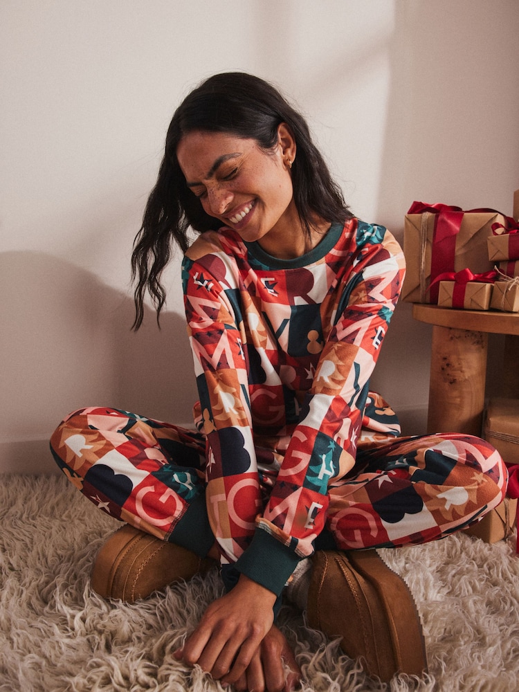 Orange Merry & Bright Cosy Long Sleeve Pyjamas - Image 3 of 14