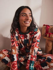 Orange Merry & Bright Cosy Long Sleeve Pyjamas - Image 5 of 14