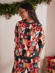 Orange Merry & Bright Cosy Long Sleeve Pyjamas - Image 6 of 14