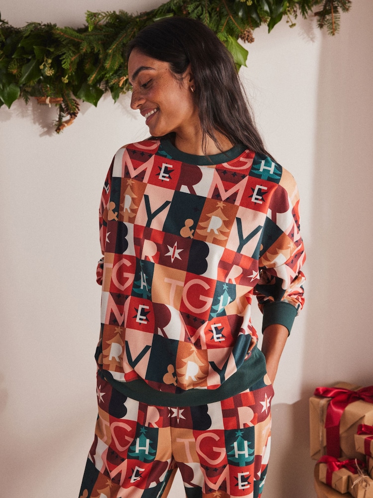Orange Merry & Bright Cosy Long Sleeve Pyjamas - Image 6 of 14