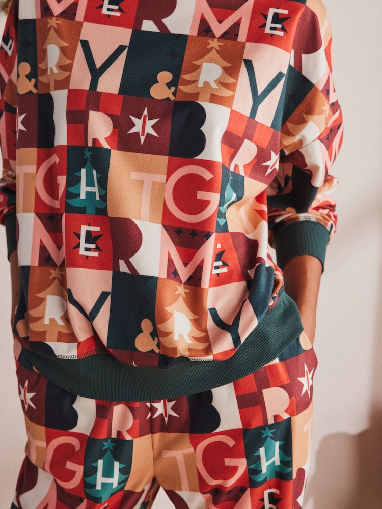 Orange Merry & Bright Cosy Long Sleeve Pyjamas - Image 9 of 14
