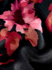 أسود/وردي زهور - Supersoft Button Through Pyjamas - صورة 11 من 12