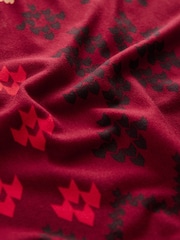 Burgundy Red Fairisle Pattern Christmas Cosy Long Sleeve Pyjamas - Image 10 of 11