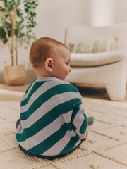 Green Stripe Baby Knitted Top and Leggings Set (0mths-2yrs) - Image 2 of 14