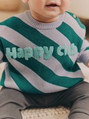 Green Stripe Baby Knitted Top and Leggings Set (0mths-2yrs) - Image 3 of 14