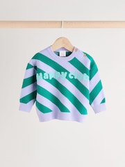 Green Stripe Baby Knitted Top and Leggings Set (0mths-2yrs) - Image 6 of 14