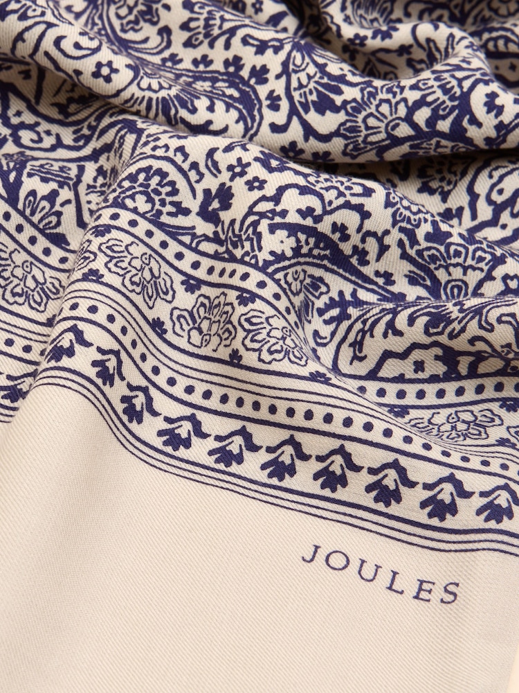 Joules Mayfair Blue/White Scarf - Image 6 of 6 Joules Mayfair Blue/White Scarf - Image 6 of 6