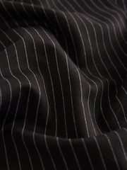 Black Pinstripe Smoothing Ponte Jersey Wide Leg Trousers - Image 8 of 8