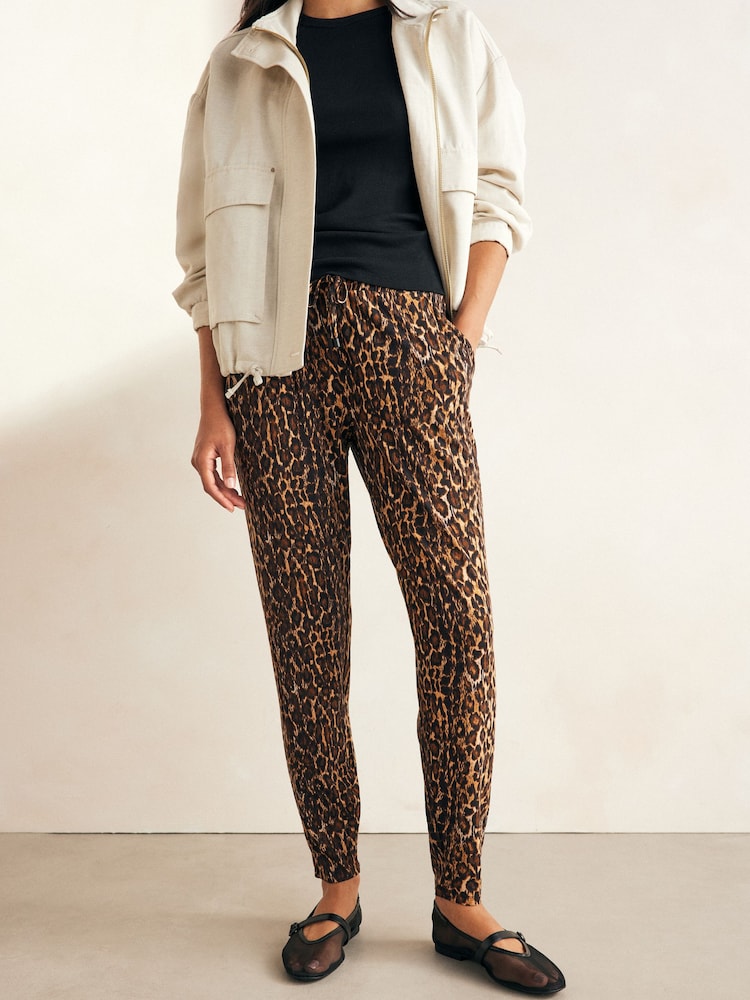 Animal Print Jersey Joggers - Image 1 of 9