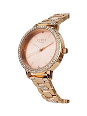 Lipsy Rose Gold Diamante Embellished Watch - Image 2 of 2
