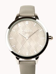 Lipsy Grey Geometric Face Watch - Image 1 of 2
