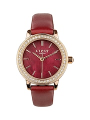 Lipsy Red Dimante Embellished Watch - Image 1 of 2