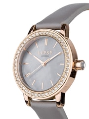 Lipsy Grey Dimante Embellished Watch - Image 2 of 2