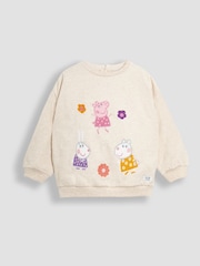 JoJo Maman Bébé Lilac Peppa Pig Sweatshirt & Leggings Set - Image 3 of 7