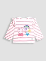JoJo Maman Bébé Pink Peppa Pig Appliqué Top & Leggings Set - Image 3 of 7