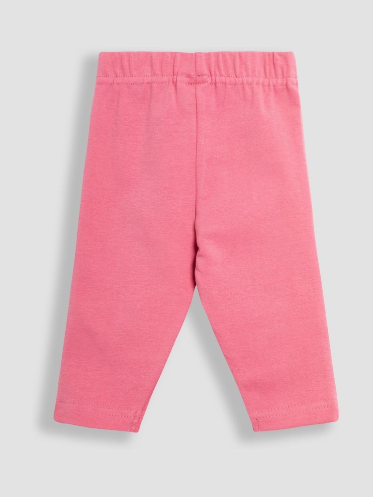JoJo Maman Bébé Pink Peppa Pig Appliqué Top & Leggings Set - Image 5 of 7