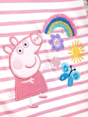JoJo Maman Bébé Pink Peppa Pig Appliqué Top & Leggings Set - Image 6 of 7