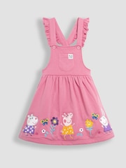 JoJo Maman Bébé Pink Peppa Pig Pinafore Dress & Top Set - Image 3 of 7