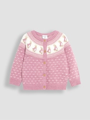 JoJo Maman Bébé Pink Peter Rabbit Fairisle Pattern Baby Knit Set - Image 3 of 7