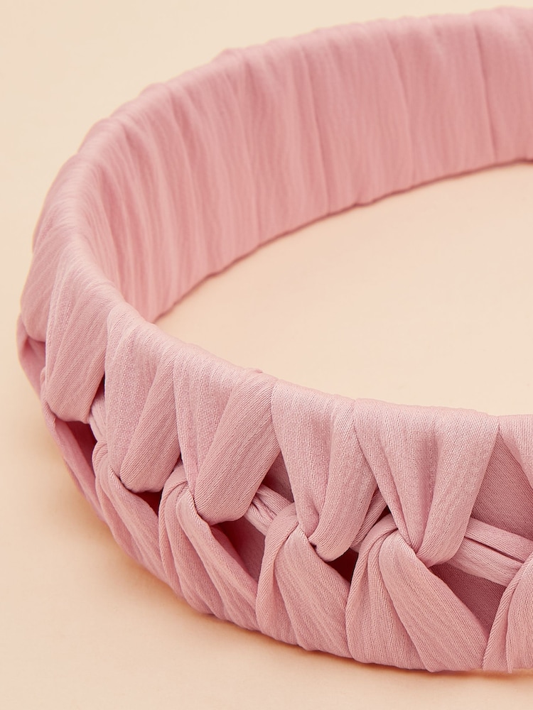 Joules Patsy Pink Knot Headband - Image 5 of 6