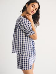 Blusa de cuello cuadrado con estampado de cuadros seersucker de Abercrombie & Fitch - Imagen 3 de 8
