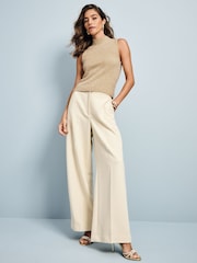 Gold Sparkle Tinsel Sleeveless Knitted Tank Vest Top - Image 2 of 7
